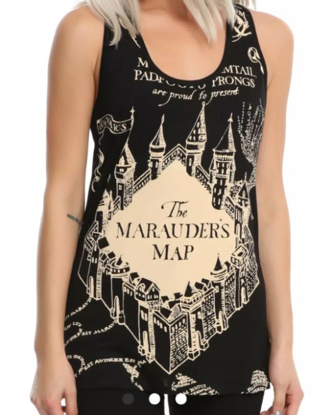 Hot Topic Harry Potter Marauder's Map Girls Tank Top